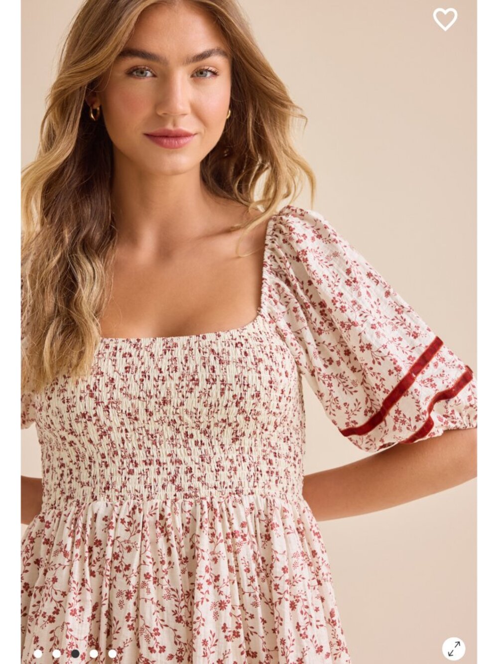 Altar'd State Dress Chaya Puff Sleeve Mini Dress - Picture 3 of 5